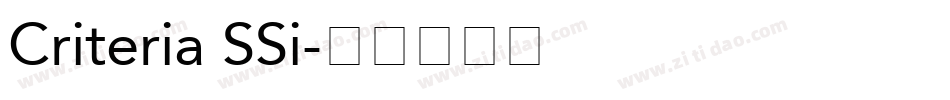 Criteria SSi字体转换